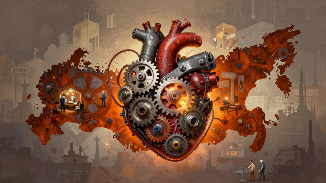 Сердце России, созданное из шестерёнок и инструментов, пульсирует от усилий предпринимателей по всей стране.