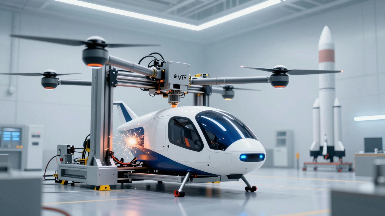 3D-печать летающего электротакси в высокотехнологичном ангаре