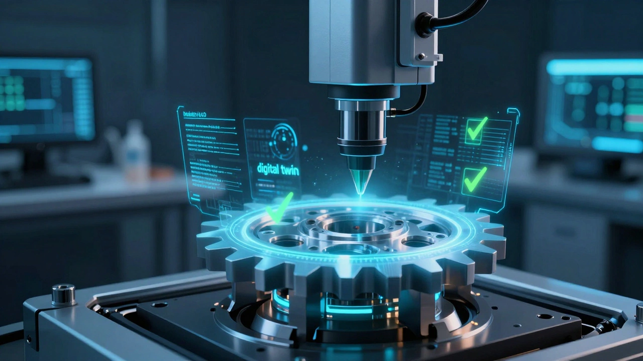 Цифровой двойник детали при проверке на координатно-измерительной машине